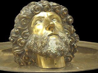 Schüssel mit dem Haupt Johannes des Täufers, Anfang 16. Jh., Messing