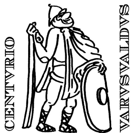 Rückseite: Römer CENTVRIO VARVSVALDVS